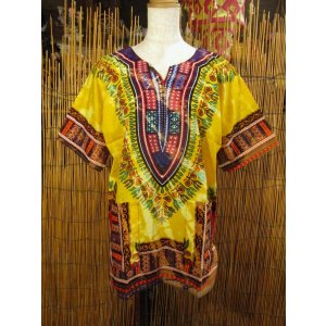 画像: 小さめサイズ＊タイダイ染め＊アフリカンプリント＊ダシキ＊ＤＡＳＨＩＫＩ＊Ｓ