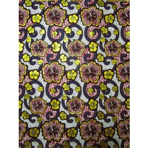 画像: アフリカンプリント生地 パーニュ