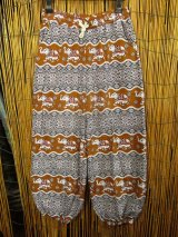 画像: 象さんプリント＊ポリエステル素材＊アラジンパンツ＊タイパンツ