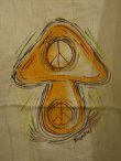 画像2: マッシュルーム＆ピースマーク＊ハンドペイント＊Ｗコットン素材＊ハーフスリーブ＊プルオーバー