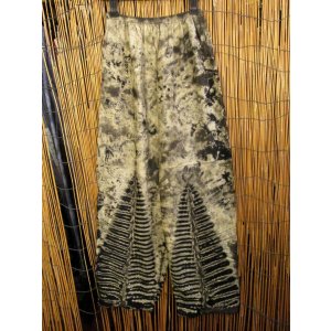 画像: モノトーンタイダイ染め＊レーヨン素材＊イージーパンツ