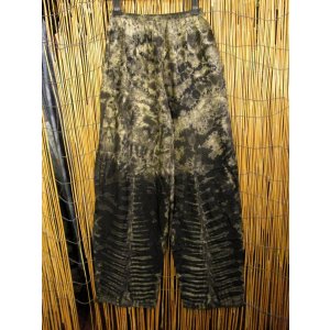 画像: モノトーンタイダイ染め＊レーヨン素材＊イージーパンツ