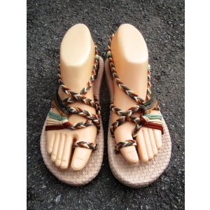 画像: 【２３ｃｍ〜２３・５ｃｍ】ソフトタイプ＊編み編み＊紐サンダル