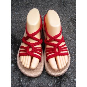 画像: 【２２・５ｃｍ〜２３ｃｍ】ソフトタイプ＊編み編み＊紐サンダル