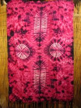 画像: タイダイ染め＊レーヨン素材＊フリンジ＊マルチクロス＊パレオ