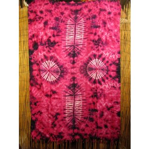 画像: タイダイ染め＊レーヨン素材＊フリンジ＊マルチクロス＊パレオ