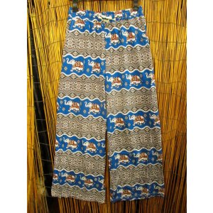 画像: 象さんプリント＊ポリエステル素材＊ロング丈＊イージーパンツ