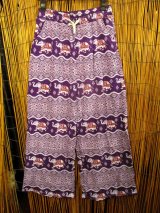 画像: 象さんプリント＊ポリエステル素材＊ロング丈＊イージーパンツ