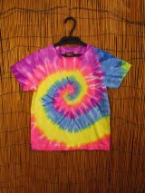 画像: 【１３０ｃｍ】キッズサイズ＊タイダイ染め＊コットン素材＊半袖＊Ｔシャツ