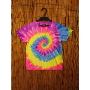画像: 【１３０ｃｍ】キッズサイズ＊タイダイ染め＊コットン素材＊半袖＊Ｔシャツ