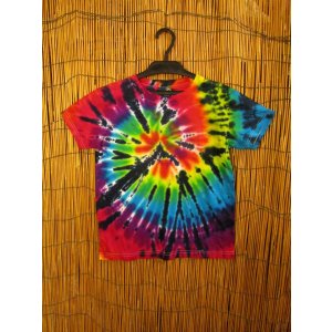 画像: 【１３０ｃｍ】キッズサイズ＊タイダイ染め＊コットン素材＊半袖＊Ｔシャツ