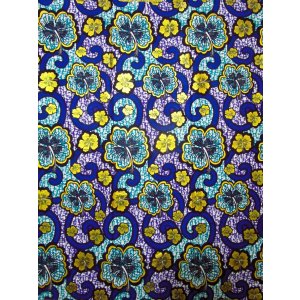 画像: アフリカンプリント生地 パーニュ