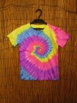 画像1: 【１３０ｃｍ】キッズサイズ＊タイダイ染め＊コットン素材＊半袖＊Ｔシャツ