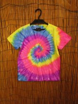 画像: 【１３０ｃｍ】キッズサイズ＊タイダイ染め＊コットン素材＊半袖＊Ｔシャツ