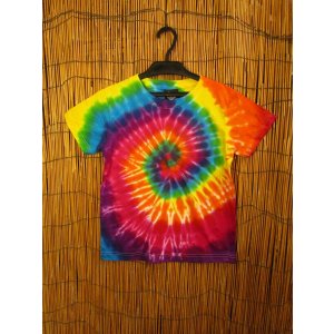 画像: 【１３０ｃｍ】キッズサイズ＊タイダイ染め＊コットン素材＊半袖＊Ｔシャツ