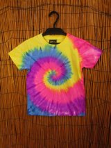 画像: 【１２０ｃｍ】キッズサイズ＊タイダイ染め＊コットン素材＊半袖＊Ｔシャツ