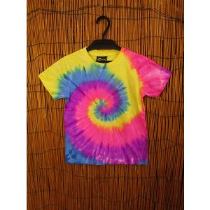 画像: 【１２０ｃｍ】キッズサイズ＊タイダイ染め＊コットン素材＊半袖＊Ｔシャツ