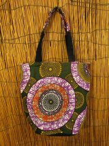 画像: パーニュ生地＊アフリカンプリント＊トートバッグ＊Ｍ