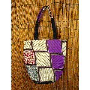 画像: パーニュ生地＊アフリカンプリント＊トートバッグ＊Ｍ