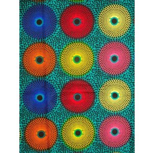 画像: アフリカンプリント生地 パーニュ