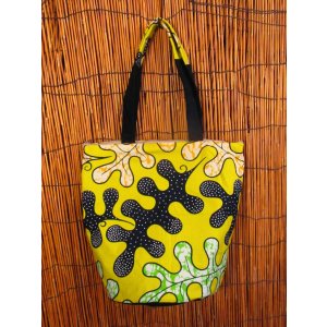 画像: パーニュ生地＊アフリカンプリント＊トートバッグ＊Ｍ