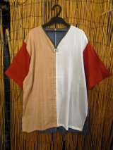 画像: 切り替えカラー＊薄手＊コットン素材＊半袖＊プルオーバー