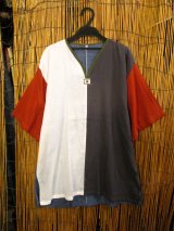 画像: 切り替えカラー＊薄手＊コットン素材＊半袖＊プルオーバー