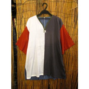 画像: 切り替えカラー＊薄手＊コットン素材＊半袖＊プルオーバー