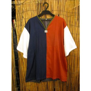 画像: 切り替えカラー＊薄手＊コットン素材＊半袖＊プルオーバー