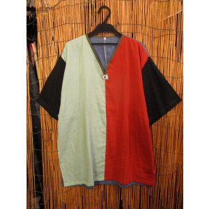 画像: 切り替えカラー＊薄手＊コットン素材＊半袖＊プルオーバー