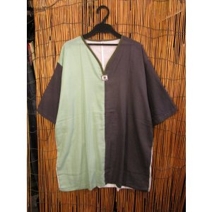 画像: 切り替えカラー＊薄手＊コットン素材＊半袖＊プルオーバー