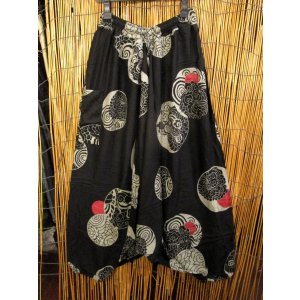 画像: 和風プリント＊レーヨン素材＊ふんわり＊サルエルパンツ