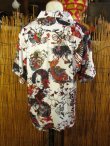 画像3: 和風プリント＊コットン＆リネン混紡＊個性的＊半袖＊アロハシャツ ＊Ｌ