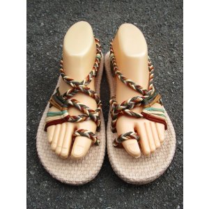 画像: 【２５・５ｃｍ〜２６ｃｍ】ソフトタイプ＊編み編み＊紐サンダル