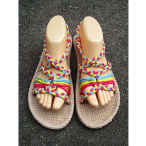 画像: 【２５・５ｃｍ〜２６ｃｍ】ソフトタイプ＊編み編み＊紐サンダル