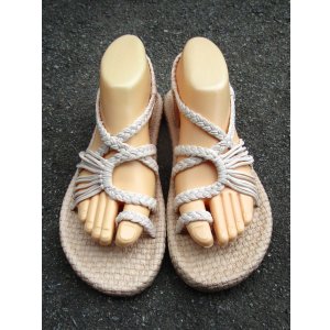 画像: 【２４・５ｃｍ〜２５ｃｍ】ソフトタイプ＊編み編み＊紐サンダル