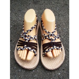 画像: 【２４ｃｍ〜２４・５ｃｍ】ソフトタイプ＊編み編み＊紐サンダル