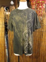 画像: ストーンウォッシュ加工＊コットン素材＊ハンドペイント＊半袖Ｔシャツ＊ＸＬ