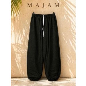 画像: 黒色＊コットン素材＊すっきり＊アラジンパンツ