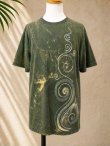 画像1: ストーンウォッシュ加工＊コットン素材＊ハンドペイント＊半袖Ｔシャツ＊ＸＬ