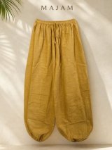 画像: 二色の糸＊コットン素材＊シンプル＊ふんわり＊アラジンパンツ