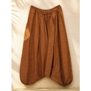 画像: パッチポケット付き＊コットン素材＊ふんわり＊サルエルパンツ