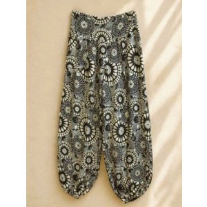 画像: アジアンプリント＊レーヨン素材＊ふんわり＊アラジンパンツ