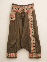 画像: 織り生地＊コットン素材＊すっきり＊サルエルパンツ