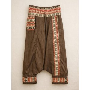 画像: 織り生地＊コットン素材＊すっきり＊サルエルパンツ