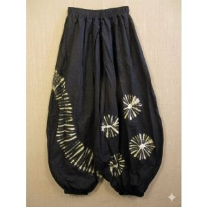 画像: モノトーンタイダイ染め＊コットン素材＊ゆったりシルエット＊ビッグアラジンパンツ＊バルーンパンツ