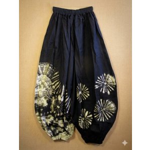画像: モノトーンタイダイ染め＊コットン素材＊ゆったりシルエット＊ビッグアラジンパンツ＊バルーンパンツ