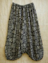 画像: 和風プリント＊レーヨン素材＊ふんわり＊サルエルパンツ