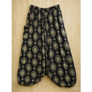 画像: 和風プリント＊レーヨン素材＊ふんわり＊サルエルパンツ