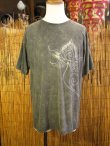画像2: ストーンウォッシュ加工＊コットン素材＊ロータス＊ハンドペイント＊半袖Ｔシャツ＊ＸＬ